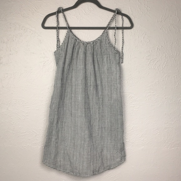 J. Crew Dresses & Skirts - J. Crew Black & White Crinkled Gingham Mini Dress